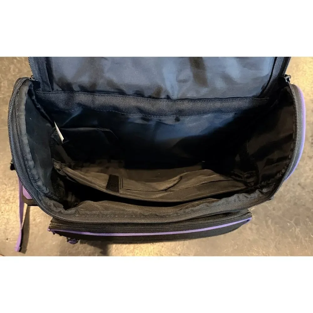 Crop In Style Scrapbooking Backpack Crafting Organizer Black/Purple Bag